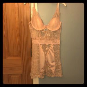 Lingerie Light Pink Mini Dress